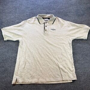 Vintage Tehama Golf Club Clint Cotton Polo Shirt Oatmeal Green XL Gorpcore Dad
